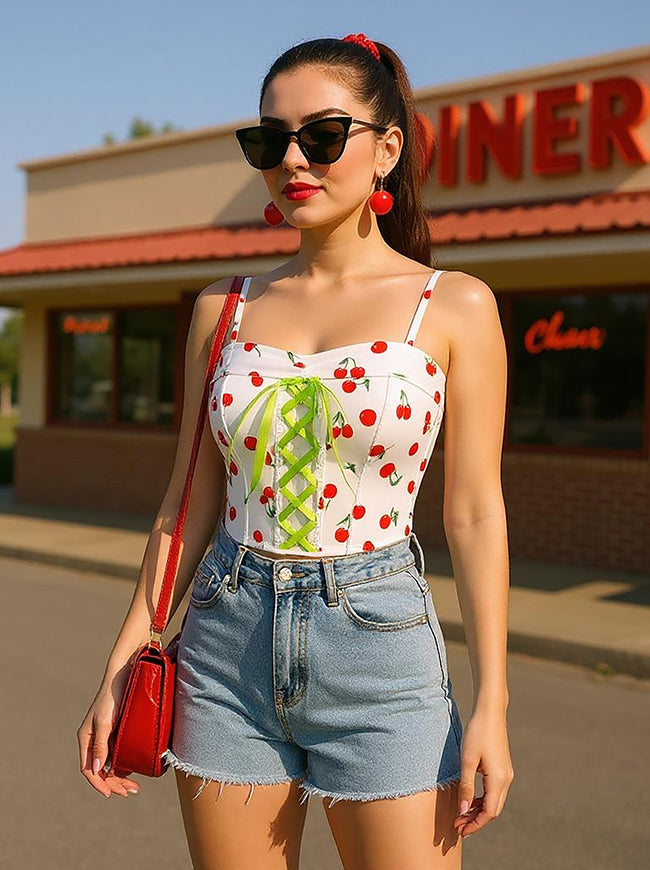 Cute Corset Tops for Women Going Out Top Side View