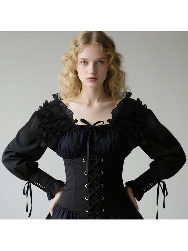 Black Shrug for Women Bolero Shrug Top Side View