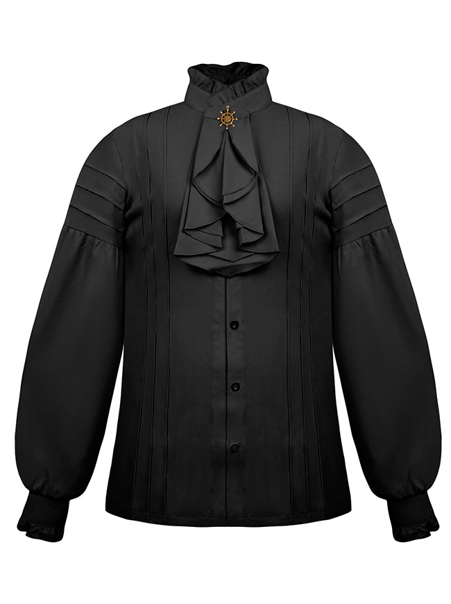 Charmian Men's Gothic Victorian Long Sleeve Ruffled Pirate Shirt with Charmian Men's Gothic Victorian Long Sleeve Ruffled Pirate Shirt with