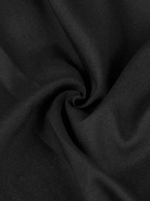 Steampunk Gothic Ruffled Layered Satin Tulle Tutu Bustle Skirt Black Detail View