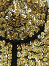 Steampunk Sexy Gold Sequins Bustier Crop Top Bra