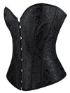 Vintage Jacquard Sweetheart Strapless Overbust Corset Side View