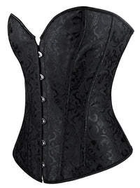 Vintage Jacquard Sweetheart trägerloses Überbrustkorsett Seitenansicht