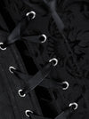 Vintage Jacquard Sweetheart Strapless Overbust Corset Detail View