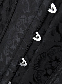 Vintage Jacquard trägerloses Überbrustkorsett mit Busk-Verschluss