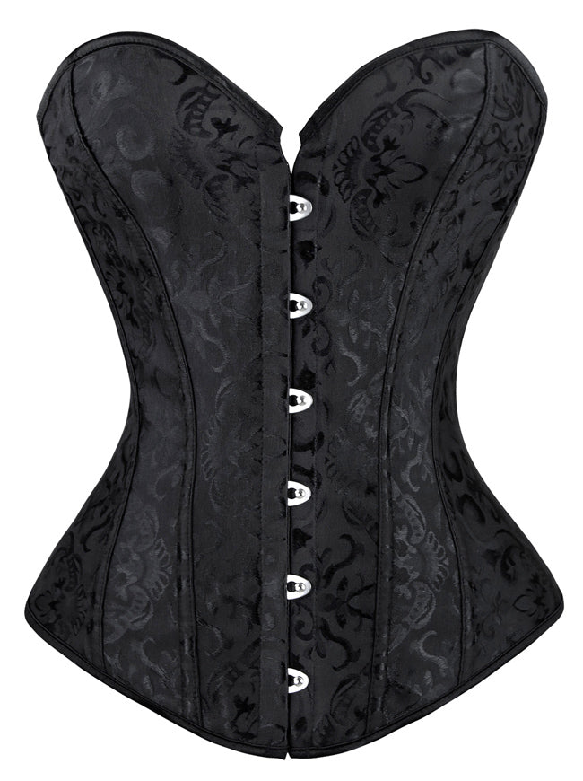 Vintage Jacquard Sweetheart trägerloses Überbrustkorsett Hauptbild