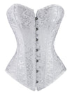 Vintage Jacquard Wedding Strapless Overbust Corset Main Image