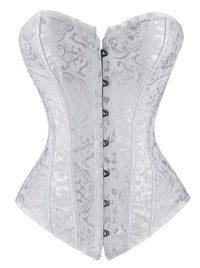 Vintage Jacquard Hochzeit trägerloses Überbrustkorsett Hauptbild