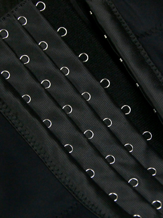 Spaghetti Straps PU Leather Bustier Zipper Corset Crop Top