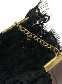 Fascinating Medieval Punk Lace Leather Bangle Bracelet Wristband Detail View