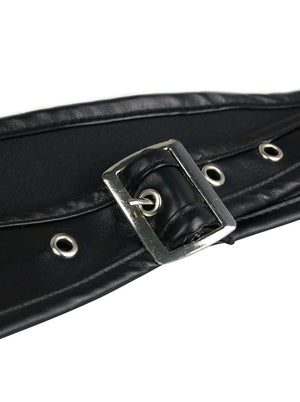 Victorian Gothic Corset Accessories Leather Shoulder Shrug Jacket Armor Detail View