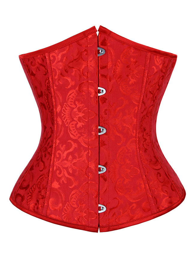 Floral Brocade Waist Cincher Shaper Underbust Corset Main Image