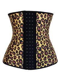 Yellow Leopard Latex Underbust Waist Training