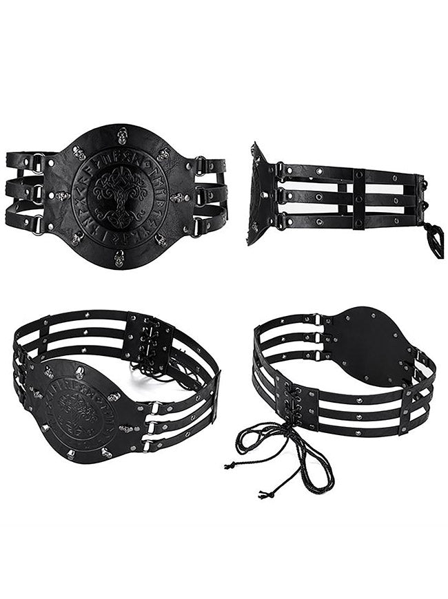 Leather Corset Belt for Halloween Costume Side View