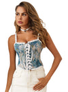 Charmian Women's Vintage Floral Jacquard Camisole Lace-Up Renaissance Corset Main Image
