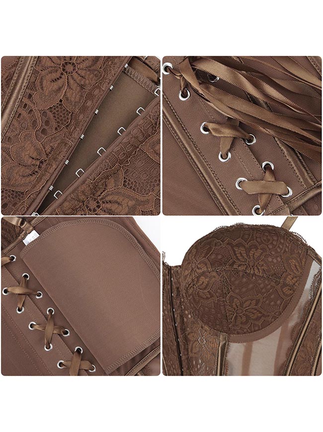 Overbust Corset Tops for Women Y2K Party Tops Detail View