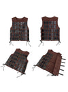 Leather Armor Coat for Cosplay Brown Side View
