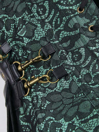 روك الشرير الديباج الخصر cincher مشد تأثيري زي مع سترة