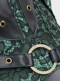 الأزياء القديمة القوطية الصلب الجوفاء الرباط الأعلى المخصر overbust مع الحزام