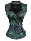 Steampunk Gothic Retro Spiral Steel Boned Corset Bustier Top Main Image