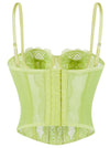 Women Fashion Bustier Corset with Spaghetti Straps Back View