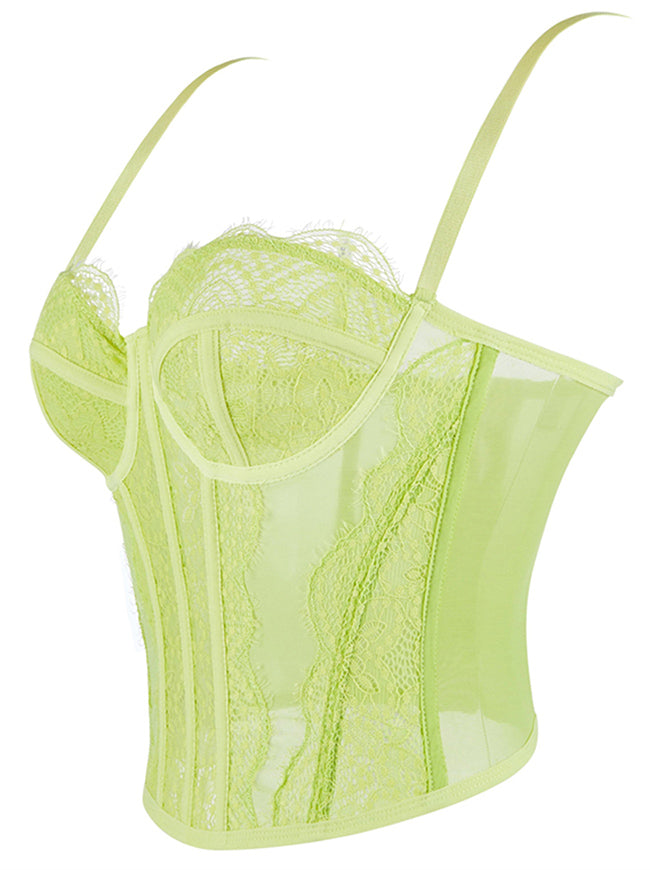 Strappy Lace Corset Tops for Women Party Concert Club Detail View