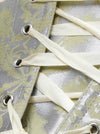 Elegant Renaissance Floral Corset Top Detail View