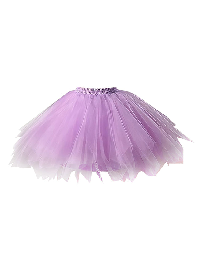 Vintage Purple Elastic Waist Ballet Dance TuTu Halloween Costume Underskirt Main Image