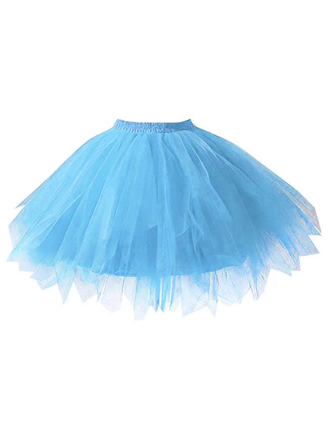 Vintage Blue Elastic Waist Ballet Dance TuTu Halloween Costume Underskirt Main Image