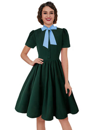 Kleid mit Krawatte am Hals, Business-Casual, Büro, Arbeit, Modellansicht