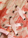 Women Floral Push Up Overbust Corset Detail View