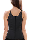 Womens Latex Waist Training Gym Workout Cheap Underbust Vest Corset Tops Back View