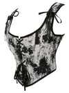Womens Cottagecore Corset Bodice Back View