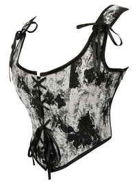 Womens Cottagecore Corset Bodice Back View