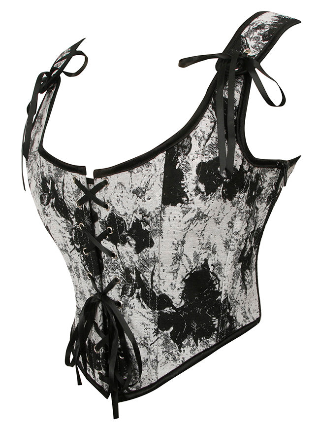 Womens Cottagecore Corset Bodice Back View