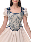 Floral Fantasy Embroidered Corset Top Side View
