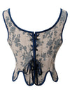 Victorian Boned Cute Corset Tops for Women Detail View