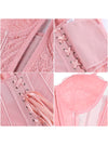 Lace Corset Top Bustier Pink Corset Detail View