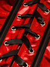 Gothic Retro Shiny Metallic Cyperpunk Halloween Red Shrugs for Women Detail View