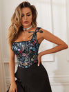 Vintage Victorian Renaissance Corset Vest Tank Tops Model View