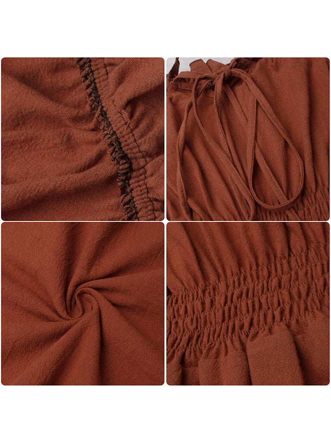 Tea Party Bell Sleeve Dress with Ruffle Detail View