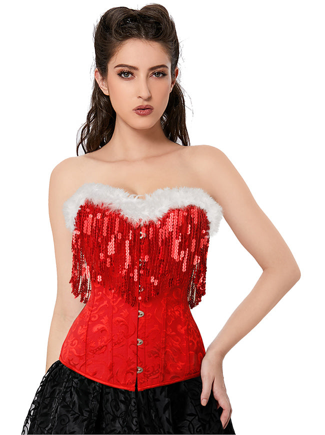 Overbust Corset Bustier Top Christmas Costume Outfits Charmian Overbust Corset Bustier Top Christmas Costume Outfits Charmian
