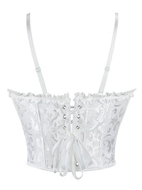 Renaissance Corset Tops for Women Bustier Corset Crop Top Detail View