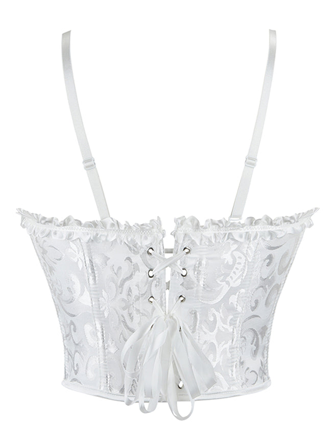 Renaissance Corset Tops for Women Bustier Corset Crop Top Detail View