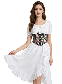 Renaissance Belt for Women Decorative Waist Belt with Zipper Side View