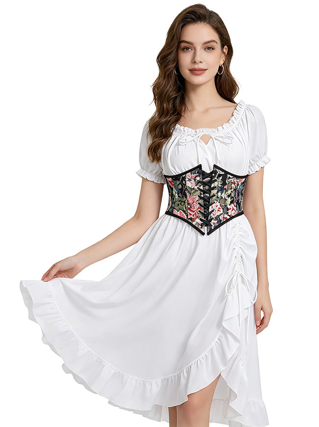 Renaissance Belt for Women Decorative Waist Belt with Zipper Side View