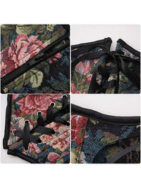 Women Renaissance Embroidered Plus Size Corset Belt Detail View