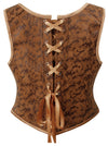 Women Renaissance Floral Lace Up Bodyshaper Corset Back View