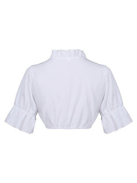 Women German Beer Festival Crop Top Front Drawstring Side View