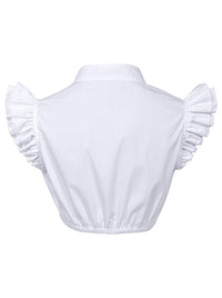 Sleeveless Blouse Top Renaissance Peasant Crop Top Side View